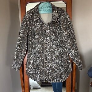 Maurices Leopard Print Jean Jacket
